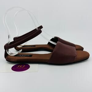 Rag & Bone Women's Ellory Rust Brown Foldable Ankle Strap Sandals Size 36/ 6 US